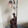 Vintage Art Nouveau Style Figural Table Lamp Image 3