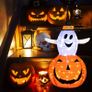 Halloween Pumpkin decorations Light, Foldable Ghost Pumpkin Halloween Decorations Outdoor with 8 Light Modes, Battery Operated Jack O Lantern for Yard Holiday Party Decor Image 3