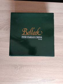 Authentic Belleek Fine Parian China 150th Anniversary Miniature Vase Set