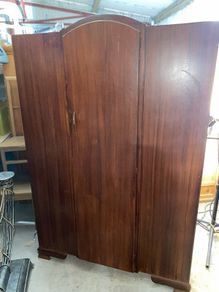 vintage wardrobe with mirror