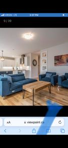 20E Navy blue sofa and 2 arm chairs
