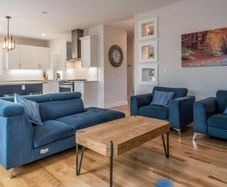 20E Navy blue sofa and 2 arm chairs