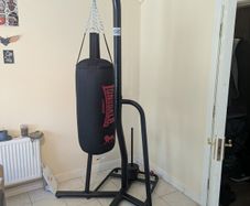 boxing bag and stand