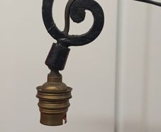French Iron Brutalist lamp free standing working perfectly just need a shade of your choice