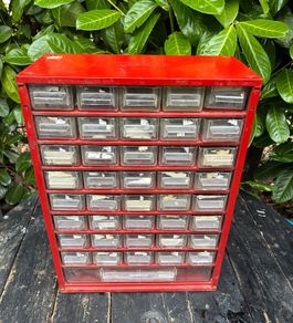 Vintage Plasco Metal Framed Storage Cabinet