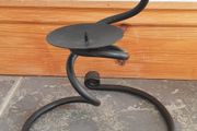 Wrought Iron Candle Holder - Matt Black