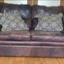 DFS leather two seater sofa / couch Image 2
