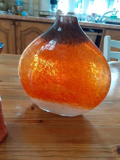 Glass and pottery.