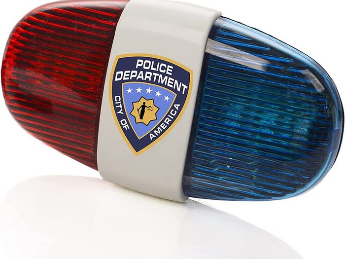 Kids Tech Bike LED light - Police Sound Light Electronic Horn - Bicycle Siren, 5 LED Light 4 Sounds Trumpet light, Multi Color, 5.11 x 2.9 x 1.4in. (13 x 7.5x 3.5cm)