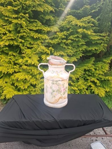 Old painted milk churn postage possible