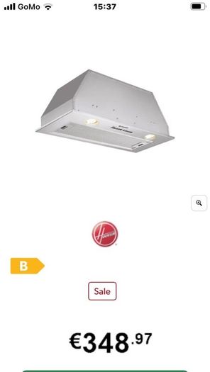 Intergrated cooker hood fan