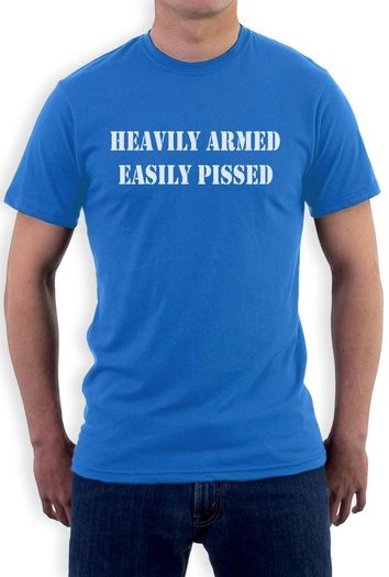 Heavily Armed Easily Pissed T-Shirt tee top shirt