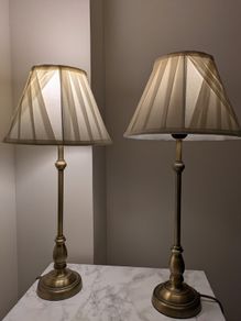 Pair of Brass Lamps
