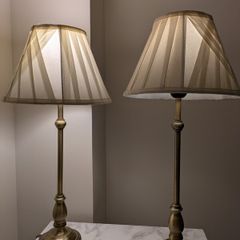 Pair of Brass Lamps