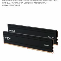 2x48gb 96gb ddr5 crucial pro ram