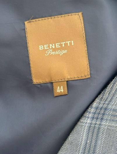 Benetti Three Piece Tailored Fit Suit Petrol Blue