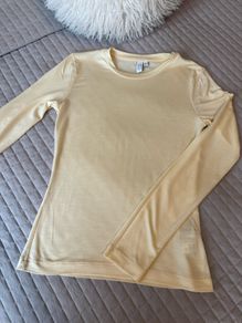 & Other Stories Pale Yellow Long Sleeve Top XS