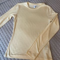 & Other Stories Pale Yellow Long Sleeve Top XS
