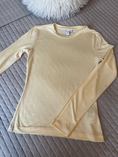 & Other Stories Pale Yellow Long Sleeve Top XS