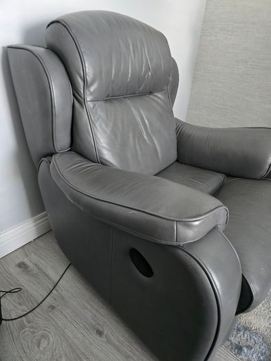 Sofa two seater and electric recliner leather