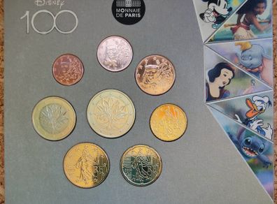 France Brilliant Uncirculated Euro Coin Set 2023 - Disney Centenary - Miniset