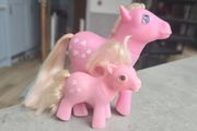 Lickety  Split and Baby BBE Pair Set MLP G1 My Little Pony