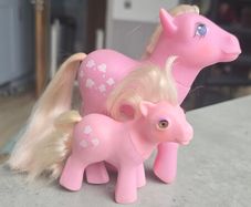Lickety  Split and Baby BBE Pair Set MLP G1 My Little Pony
