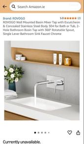 Wall Mounted Basin Mixer Tap