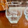 Pair Vintage Footed Hexagon Baileys Irish Cream Glassware Image 3