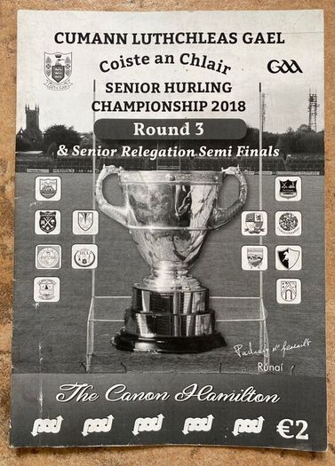 2018 Clare Hurling Championship - Senior Hurling Championship Round 3 Programme