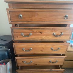 solid wood 5-drawer chest of drawers