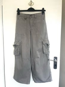 Primark Grey Wide Leg Cargo Pants Age 11-12 Years