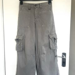 Primark Grey Wide Leg Cargo Pants Age 11-12 Years