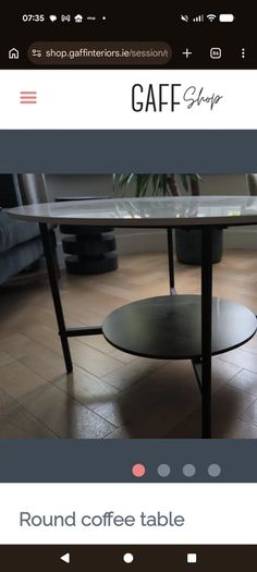 Marble effect coffee table