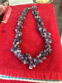 beads amathyst retro neck piece