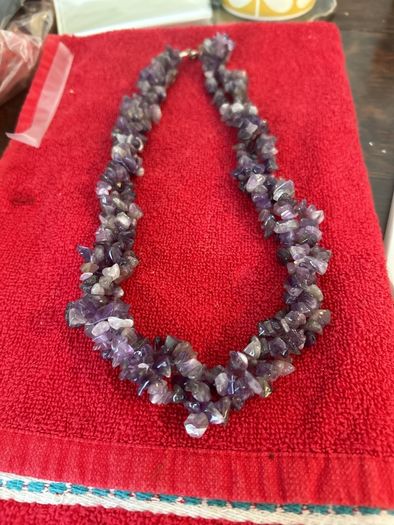 beads amathyst retro neck piece