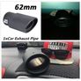 62mm Stainless Steel Exhaust Pipe Trim Car Tip Tail Muffler Tail Throat Black For Universal Auto Styling Image 3