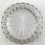 Vintage crystal serving bowl with silver rim Image 5
