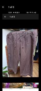 New look inspire 3/4 length brown trousers.