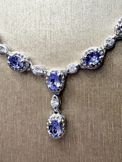Tanzanite and Natural Zircon Necklace