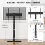 TV Floor Stand for 30-70 Inch LED LCD OLED Flat Curved TVs, Height Adjustable Tall Swivel Standing TV Stand, Universal Freestanding Floor Standing TV Stand Base up to 40kg, Max VESA 600x400mm Image 3