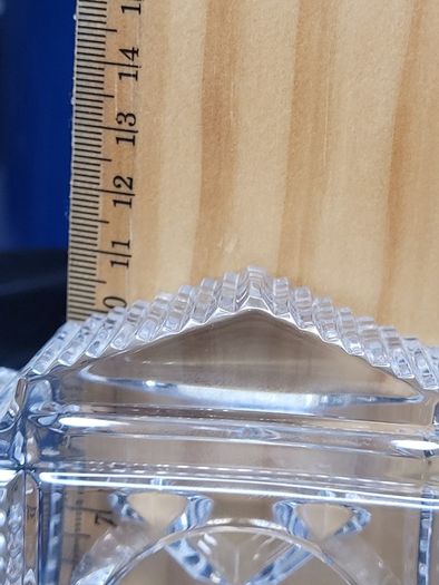 Waterford Crystal Mantel Clock Signed Crystal Only Broken Movement