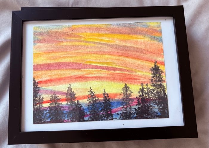 Watercolour - Original painting- A Colourful Evening