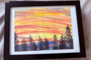 Watercolour - Original painting- A Colourful Evening