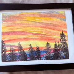 Watercolour - Original painting- A Colourful Evening