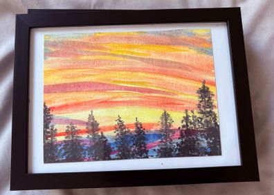 Watercolour - Original painting- A Colourful Evening