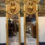 Pair of French Giltwood & Plaster Louis XVI Style Figural Beveled Mirrors Image 2