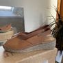 Toni Pons Tan Brown Espadrille Wedge Sandal Shoes Image 4