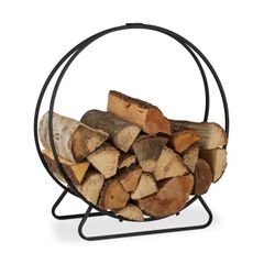 Round firewood shelf