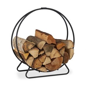 Round firewood shelf